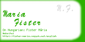 maria fister business card