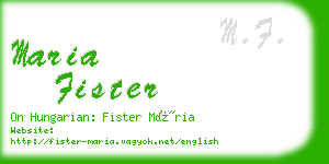 maria fister business card